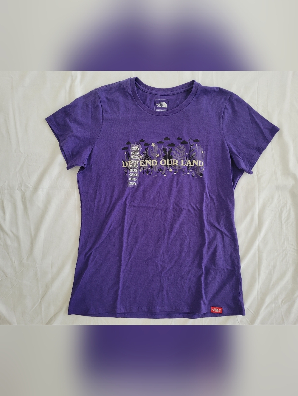 Women The North Face Purple "Defend Our Land" Graphic Tee